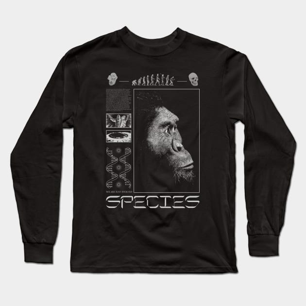 We are just evolved species negative Long Sleeve T-Shirt by fm_artz